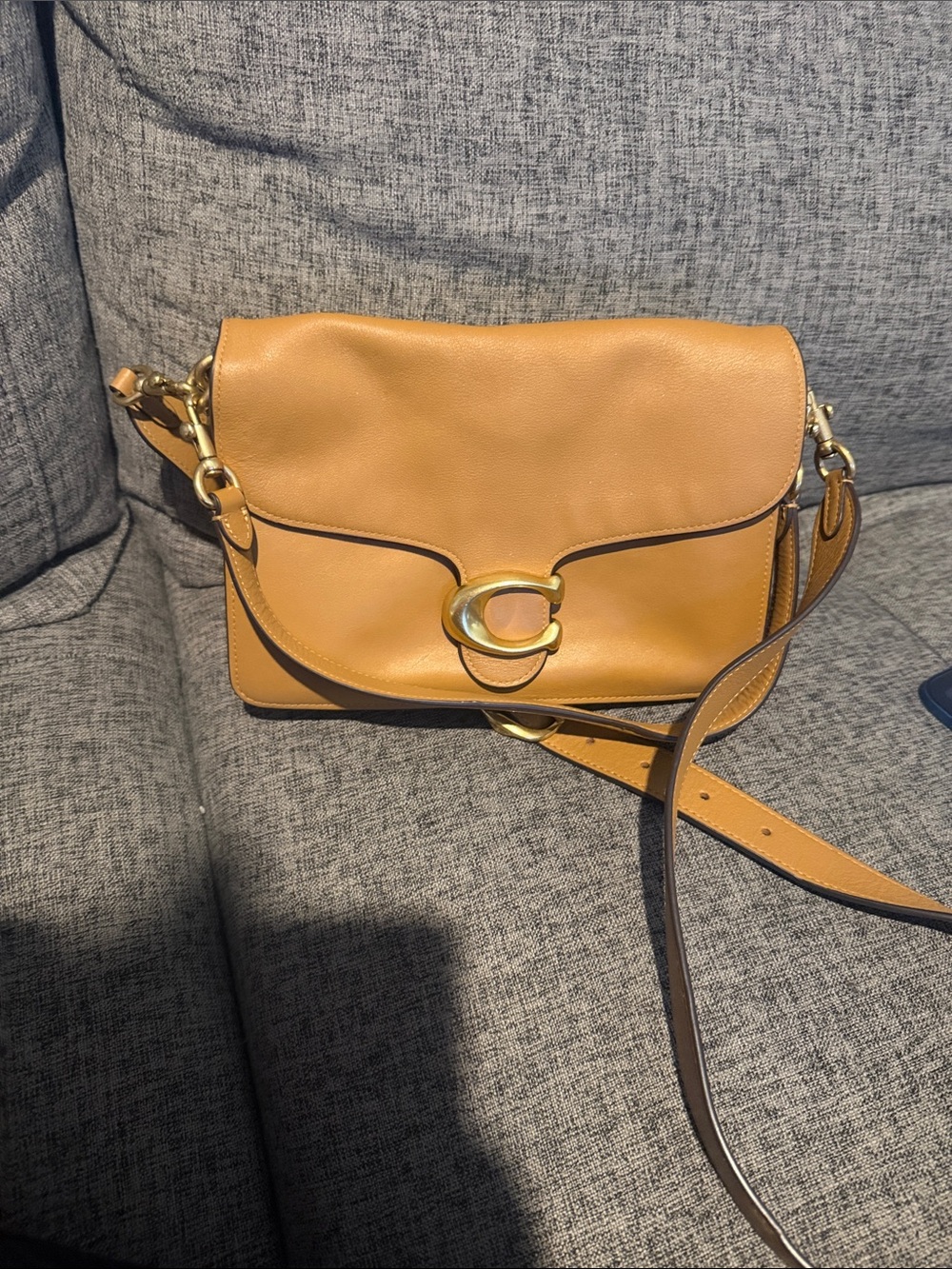 Coach Chain Tabby Shoulder Bag 26 Honey Brown - Picture 3 of 17